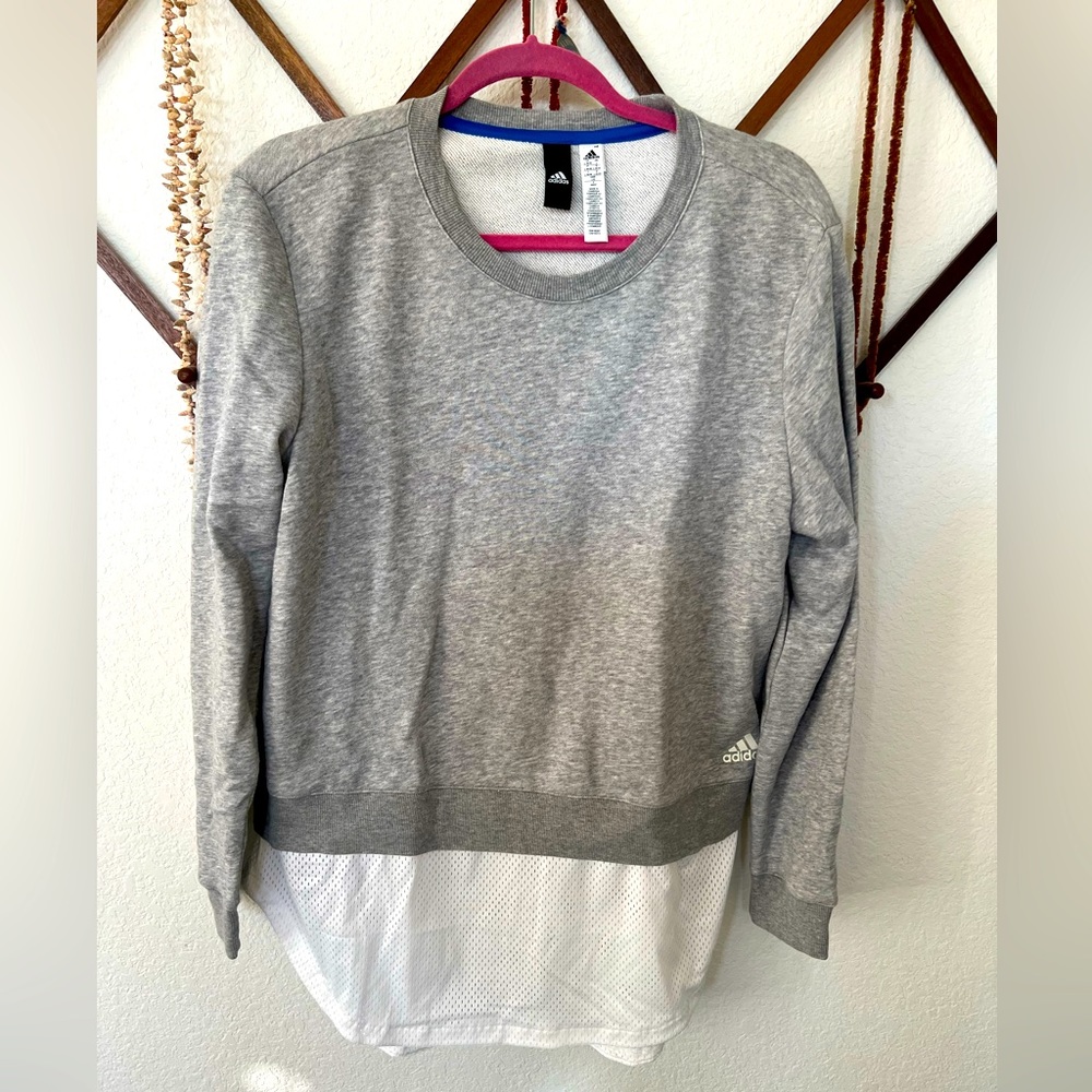 Adidas Sweatshirt with Mesh Bottom Panel